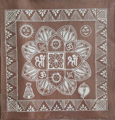Aipanart Decoration  Surya Chowki / Namkaran Chowki GMR1212
