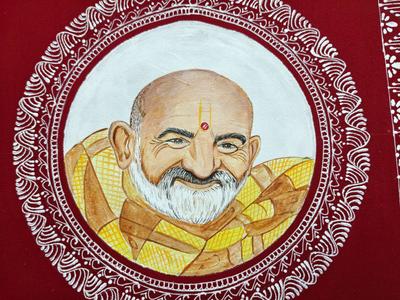 Aipanart Decoration Baba Neem Karoli Maharaj Painting 1212