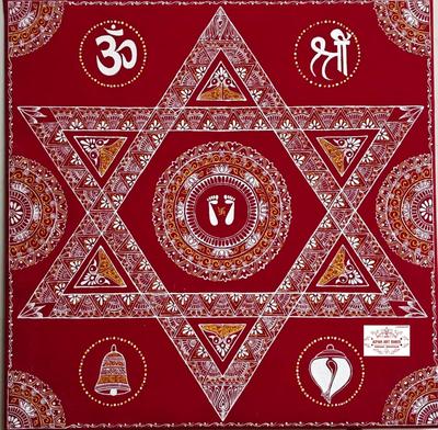 Aipanart Decorations Laxmi Pith /ऐपण कला सजावट लक्ष्मी पीठ 2424