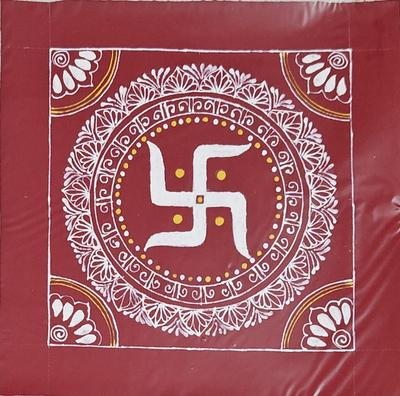 Aipanart Decorations Swastik / ऐपण कला स्वास्तिक सजावट 66