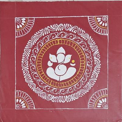 Aipanart Decoration Sri Ganesh Pith Wall Hanging / ऐपण कला सजावट श्री गणेश पीठ दीवार के लिए 66