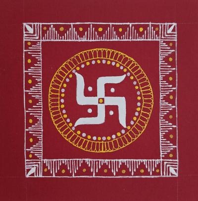 Aipanart Decorations Swastik / ऐपण कला स्वास्तिक सजावट 66