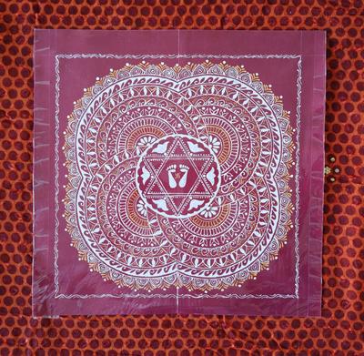 Aipanart Decorations Laxmi Pith /- ऐपण कला सजावट लक्ष्मी पीठ 1212