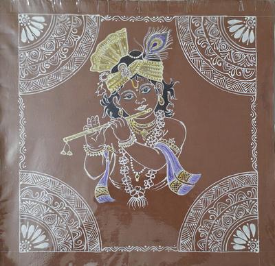 Aipanart Decoration Sri Krishna Murari / ऐपण कला सजावट श्री कृष्ण मुरारी CCKGM 1212