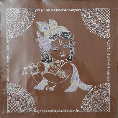 Aipanart Decoration Sri Krishna Murari / ऐपण कला सजावट श्री कृष्ण मुरारी CCKGM 1212