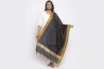 Women Black Dupatta