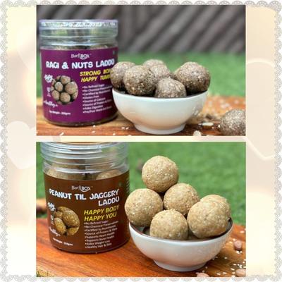 Combo Pack - Ragi & Nuts Laddu and Peanut Til Jaggery Laddu (250gm each)