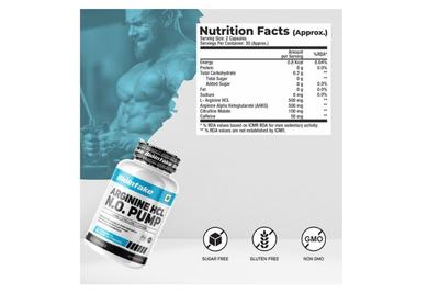 Biointake Arginine HCL NO Pump 60caps