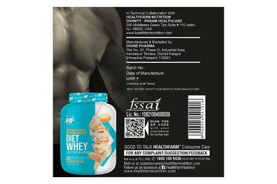 Healthfarm Diet Whey (Butter Almond) 2kg - Get Shaker Free