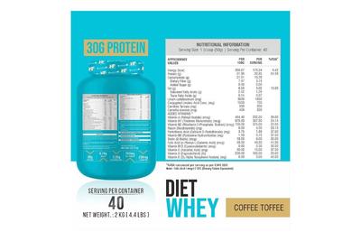 Healthfarm Diet Whey (Coffee Toffee) 2kg - Get Shaker Free