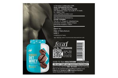 Healthfarm Diet Whey (Coffee Toffee) 2kg - Get Shaker Free