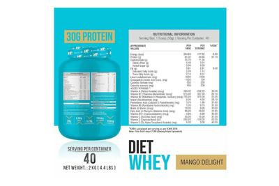 Healthfarm Diet Whey (Mango) 2kg - Get Shaker Free