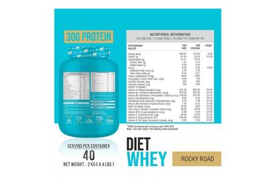 Healthfarm Diet Whey (Rocky Road) 2kg - Get Shaker Free