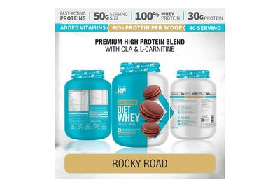 Healthfarm Diet Whey (Rocky Road) 2kg - Get Shaker Free