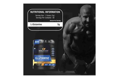 Healthfarm L-Glutamine (Unflavoured) 250gm - 50 Servings