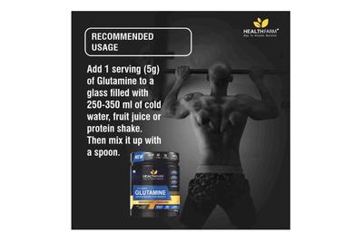 Healthfarm L-Glutamine (Unflavoured) 250gm - 50 Servings