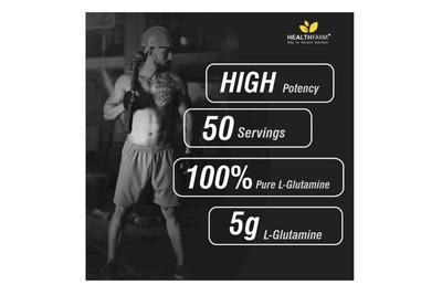 Healthfarm L-Glutamine (Unflavoured) 250gm - 50 Servings