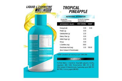 Healthfarm Liquid Carnitine Core 3000 (Tropical Pineapple) 500ml