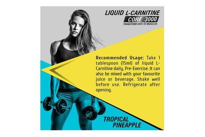 Healthfarm Liquid Carnitine Core 3000 (Tropical Pineapple) 500ml