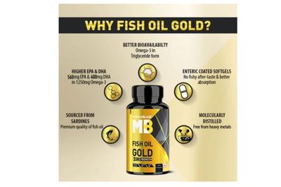 Muscle Blaze Gold Fish oil Triple Strength - 60 Caps