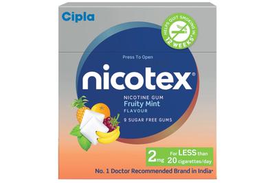 NICOTEX -2MG GUM FRUITY MINT