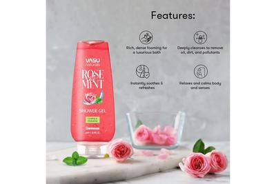 VASU ROSE & MINT SHOWER GEL