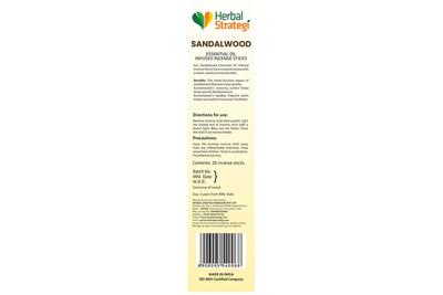 Herbal Strategi Sandalwood Essential Oil Infused Incense Sticks