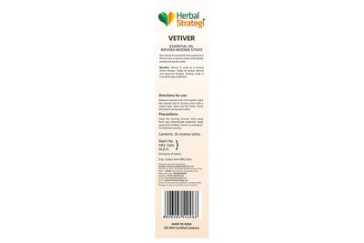 Herbal Strategi Vetiver  Essential Oil Infused Incense Sticks