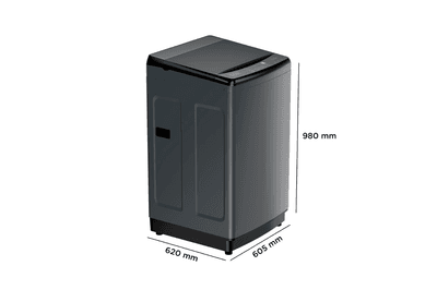 Black+Decker 9.0 Kg 5 Star Fully-Automatic Top Loading Washing Machine (BXWDG21IH90ADIN), Inox Grey,12 Wash Programs, In-Built Heater, Robust Motor