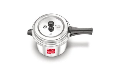 Prestige Popular Plus Svachh Virgin Aluminium Spillage Control Pressure Cooker, 5 L (Silver)