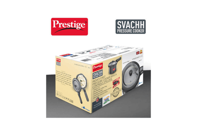 Prestige Svachh Hard Anodised Spillage Control Pressure Cooker, 7.5 L (Black)