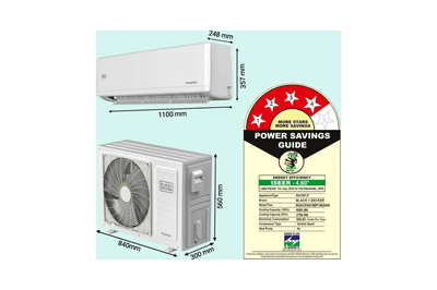 BLACK+DECKER 2025 Model 1.5 Ton 4 Star Heavy Duty Split Inverter AC - White  (BXACD3I415BP1IN, Copper Condenser)
