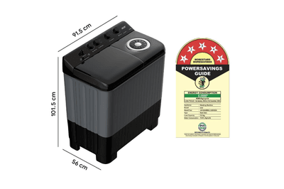 Acer 10.0 Kg 5 Star Semi-Automatic Top Loading Washing Machine(AR10SAMBGL124D, Black-Grey, 4 Wash Programs, Hexa Flow Pulsator, Advanced Lint Filter)