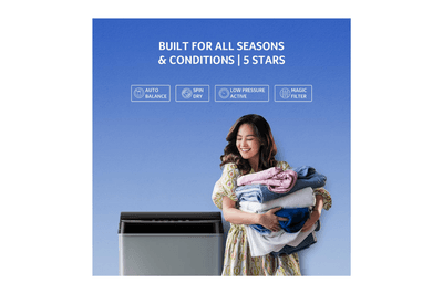 Acer 6.5 Kg 5 Star Fully-Automatic Top Loading Washing Machine (AR65HFATLH1C1LG24D, Light Grey,8 Wash Programs, Magic Filter, Robust Motor)