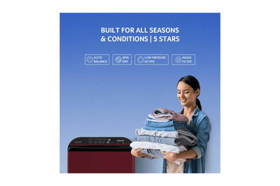 Acer 7.0 Kg 5 Star Fully-Automatic Top Loading Washing Machine (AR70HFATLH2C2CR24D, Cherry Red,12 Wash Programs, In-Built Heater, Magic Filter, Robust Motor)
