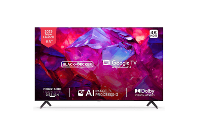 BLACK+DECKER 164 cm (65 inches) A1 Series 4K Ultra HD LED Smart Google TV BXTVGU65UD2875ATIN (Black)
