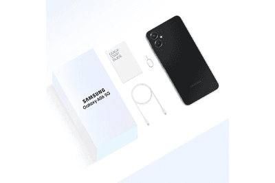 Samsung Galaxy A06 5G (Black, 6GB RAM, 128GB Storage) | 50MP Dual Camera | 4 Gen OS Upgrades | IP54 Rating | Voice Focus