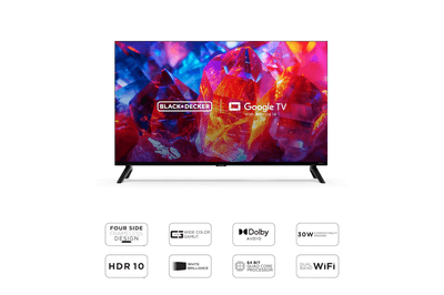 BLACK+DECKER 80 cm (32 inches) A1 Series HD Ready LED Smart Google TV BXTVGU32HD2841ATIN (Black)
