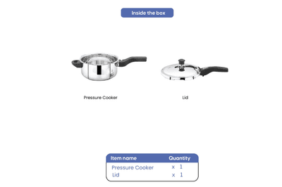 Navarasa Triply Pressure Cooker | Outer Lid | Stainless Steel | 5 L - Induction Compatible | ISI Certified
