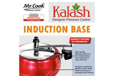 UNITED MR. COOK KALASH INDUCTION BASE DESIGNER PRESSURE COOKER  3L 