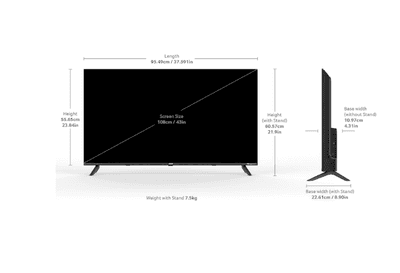 Acer I PRO Series 108 cm (43 inch) Full HD LED Smart Google TV with Android 14 (Black) | 16GB Storage | 30W Dolby Audio  (AR43FDIGU2841AT)