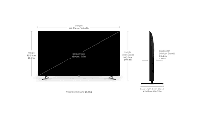 acer 189 cm (75 inches) Super Series 4K Ultra HD Smart QLED Google TV AR75QDXGU2875AT (Black) 2024 Model