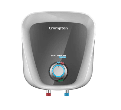 Crompton Solarium Care 10-L 5 Star Storage Water Heater (Geyser) with Rust Proof Plastic Body (White),Free Installation, Free Pipe.