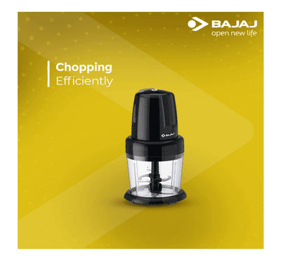 Bajaj 800 ml Chop Pro Chopper with Whisking Blade (Black, Small, 300 Watts)