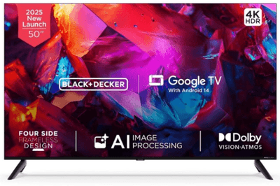 BLACK+DECKER 50-INCH RELAY Series 4K UHD LED TV(Model:BXTVGU50UD2875BTIN)