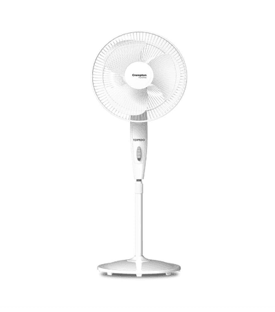 Crompton HighSpeed Torpedo 400 mm Pedestal Fan(KD White)