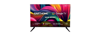 Earthonic Led Tv 43" (109cm) Google Certified Smart 4K UHD LED TV, 4K UHD Upscaling, Adaptive sound, Crystal Processor