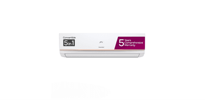 Godrej 1 Ton 3 Star, 5 Years Comprehensive Warranty, 5-In-1 Convertible Cooling, Inverter Split AC (Copper, I-Sense Technology, AC 1T EI 12TINV3R32-GWA Split, White)