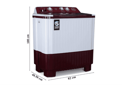 Godrej 7 Kg Semi-Automatic Top Loading Washing Machine (WSAXIS 70 5.0 SN2 T BR, Burgundy)
