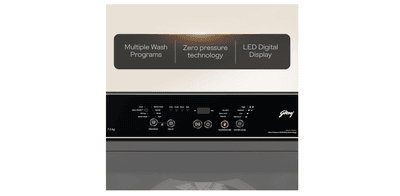 Godrej WTEON VAL 75 5.0 FDAG C MTBK Back Panel, In-Built Heater, Tinted Toughened Glass Lid with Soft Closure, Roller Coaster Wash Technology, ZPT
